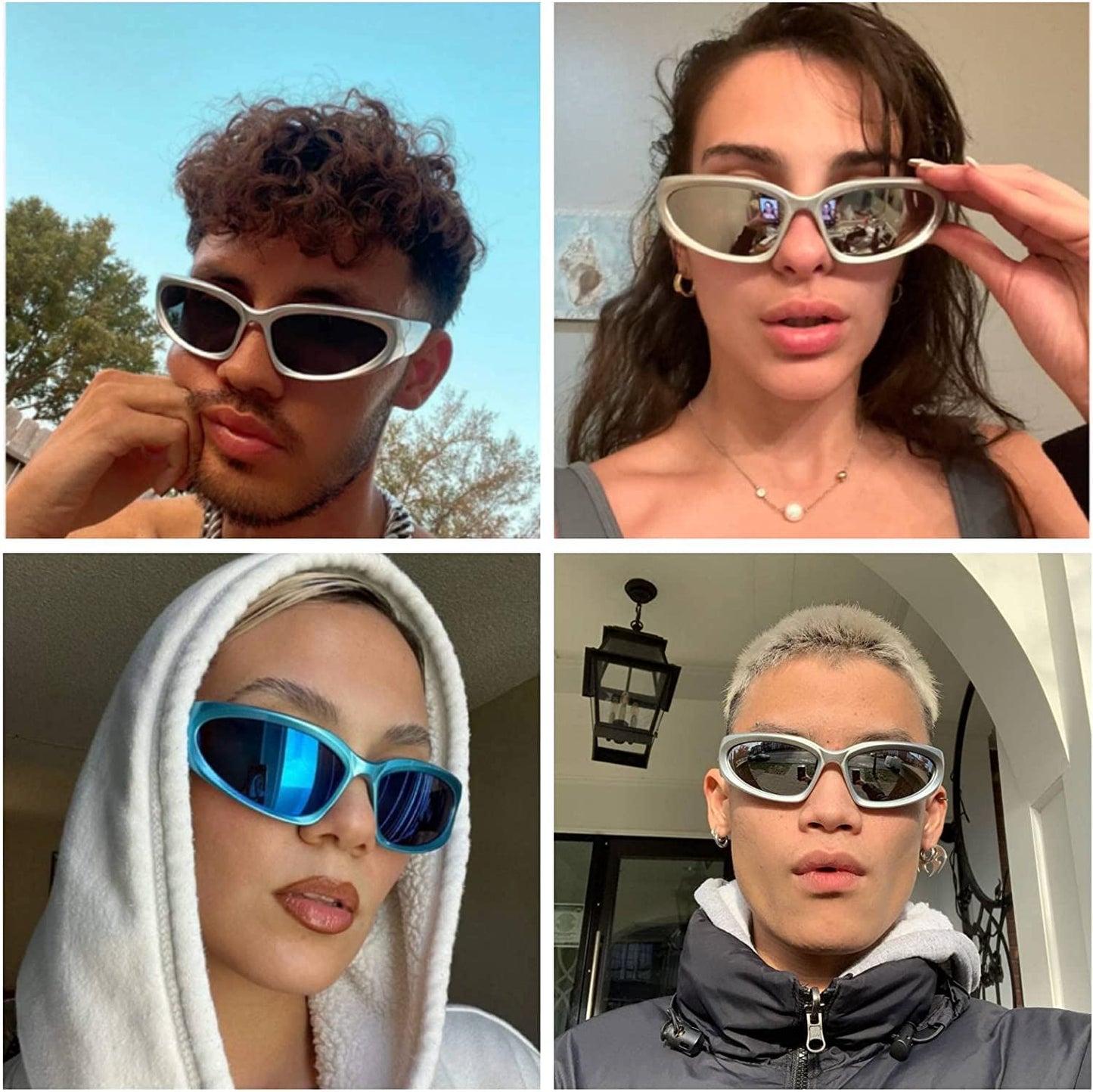lunettes de soleil de style futuristic shield