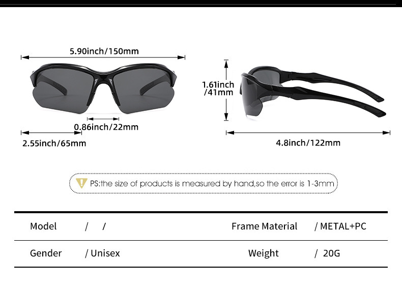 Lunettes de Sport "Aero" à Large Champ de Vision